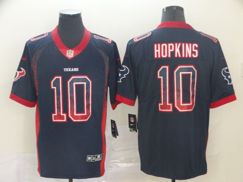 Men Houston Texans #10 Hopkins Blue Nike Drift Fashion  Color Rush Limited Jersey->houston texans->NFL Jersey